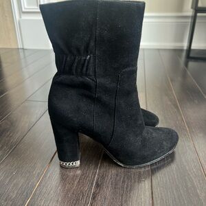 Michael Kors Black Suede Heeled Boots